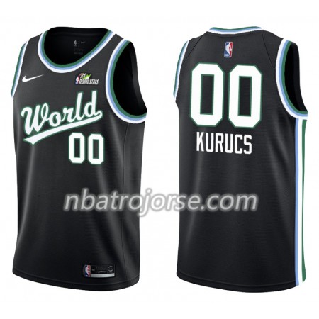 Män Brooklyn Nets Tröja Rodions Kurucs 00 Nike 2019 Rising Star Swingman